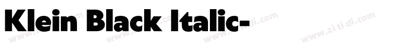 Klein Black Italic字体转换 Klein Black Italic字体转换